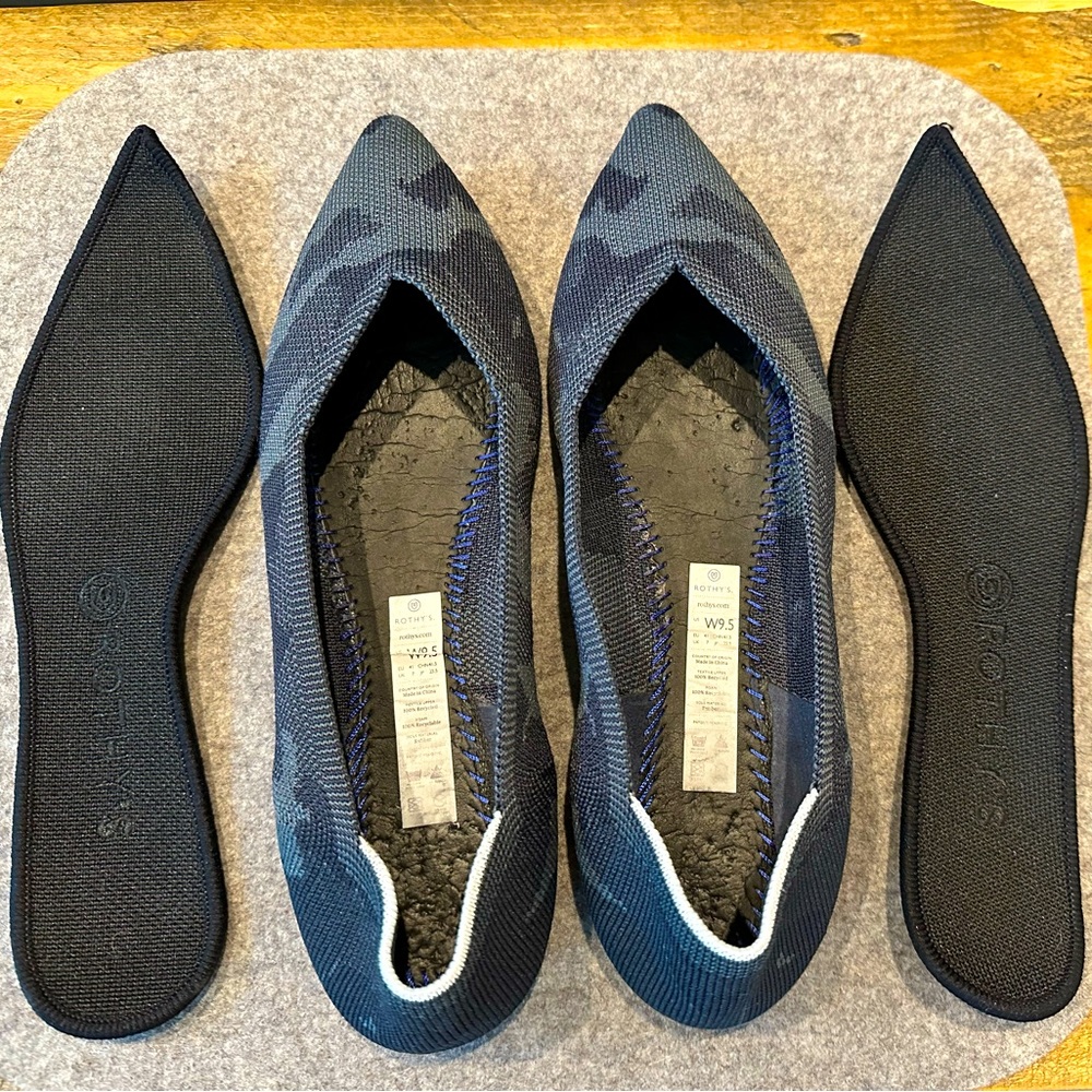 Grey Camo Rothys The Point, 9.5